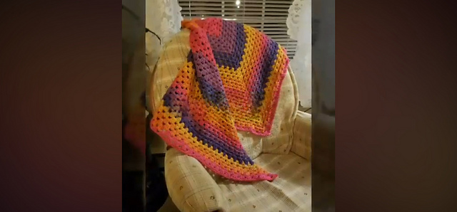 Triangular Granny Shawl