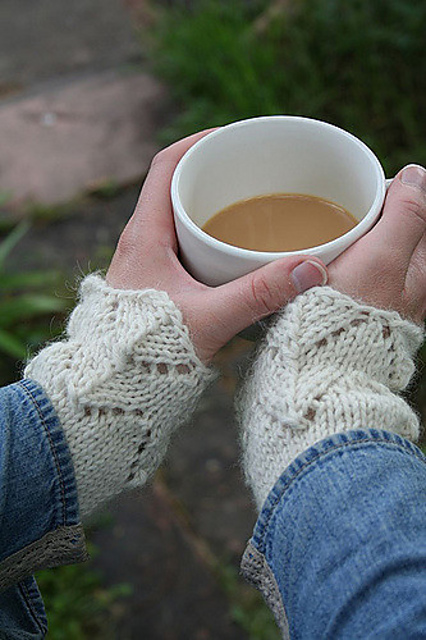 Wisp of Mist Wrist Warmers