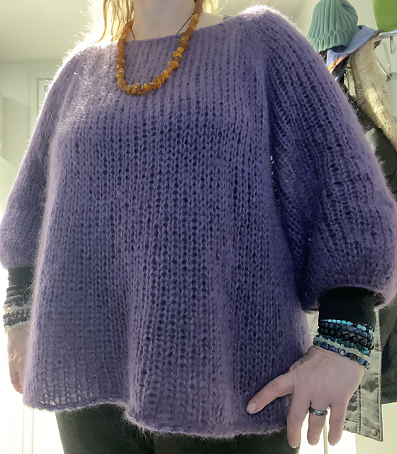 Oversized raglanbluse