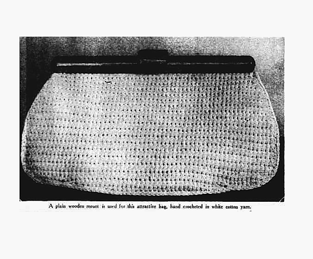An Attractive Hand Bag Crocheted in Cotton 