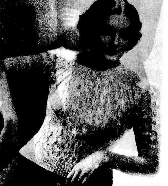 Lacy Pattern in Hand-Knit - Unusual Yoke