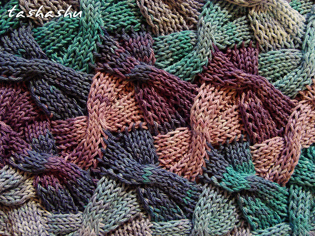 Knitted Scarf Butterflies