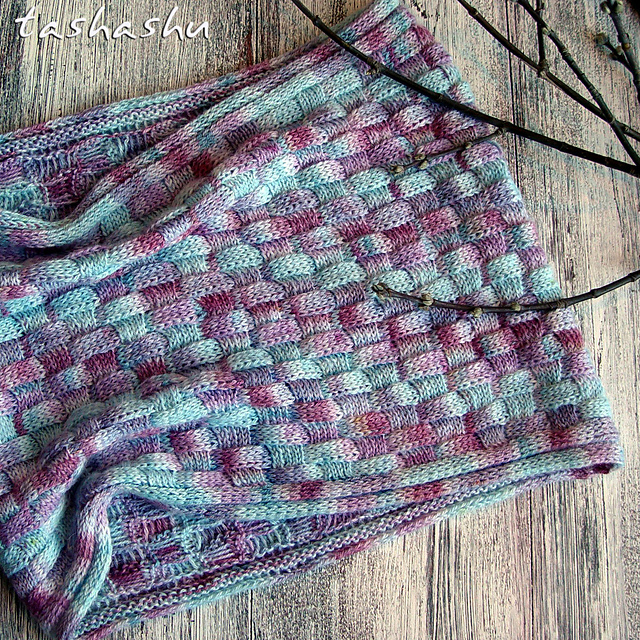 Cowl Braided Imitate Entrelac