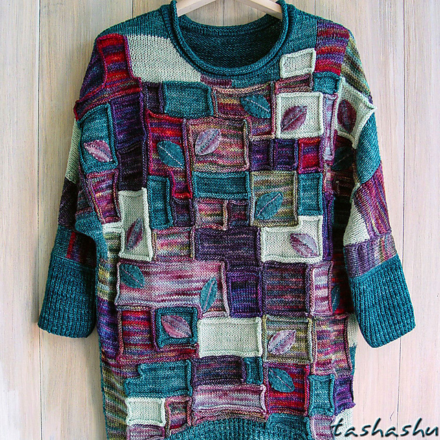 Colorblock oversized sweater