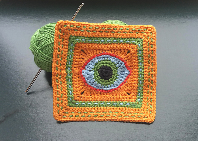 Ravelry: Granny square eye pattern by Tetiana Bukreieva