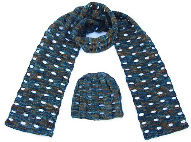 Briar Rose One Skein Scarf And Hat Set