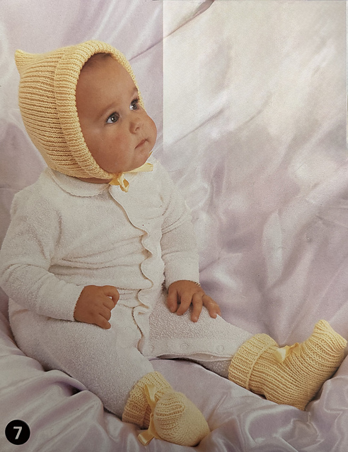 7. Bonnet and Bootees - Bonnet