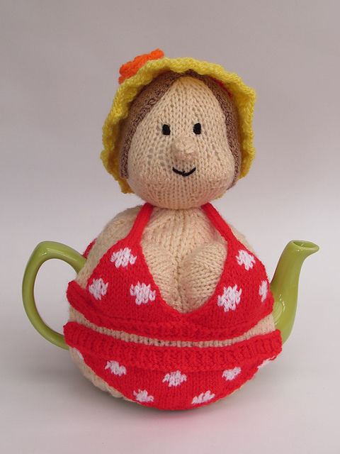 Beach babe tea cosy