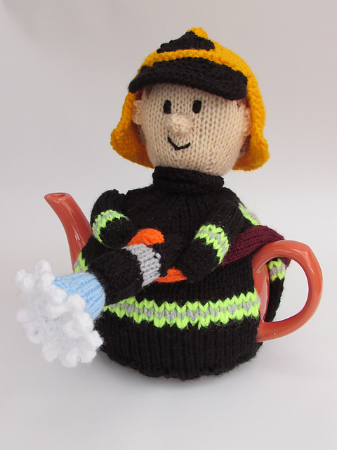 Firefighter tea cosy