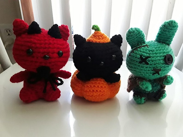 Halloween Cats and Bunnies