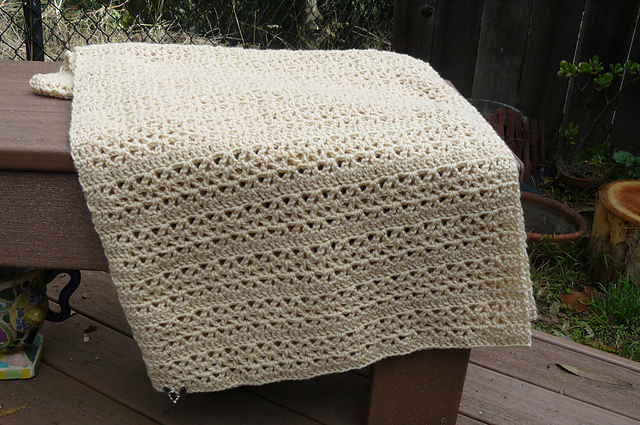 lattice duck shawl