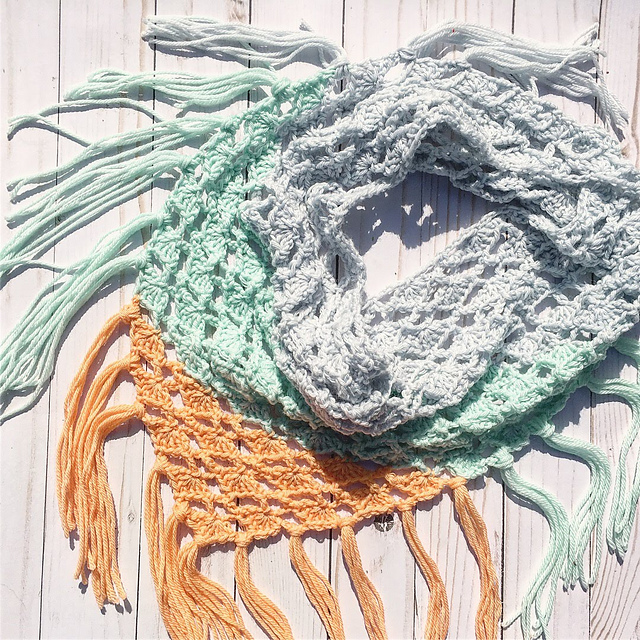 The Summer Heather Triangle Scarf (Mini wrap)