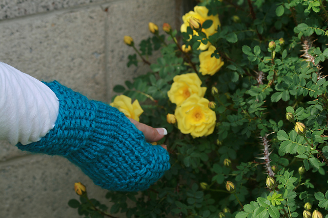 Seed Stitch Fingerless Gloves