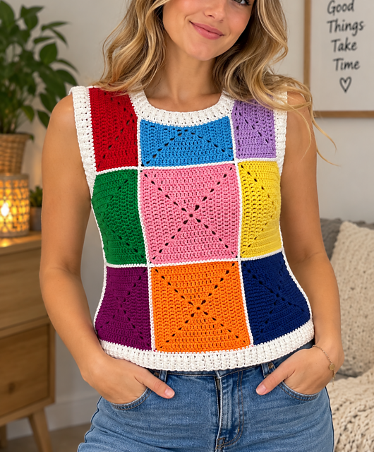 Granny Square Vest
