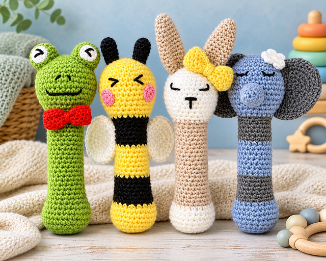 Animal Baby Rattles