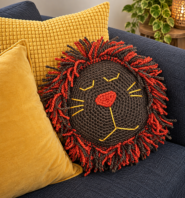 Chunky Lion Pillow