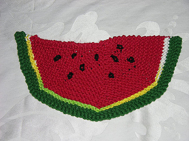 Watermelon Slice Dishcloth