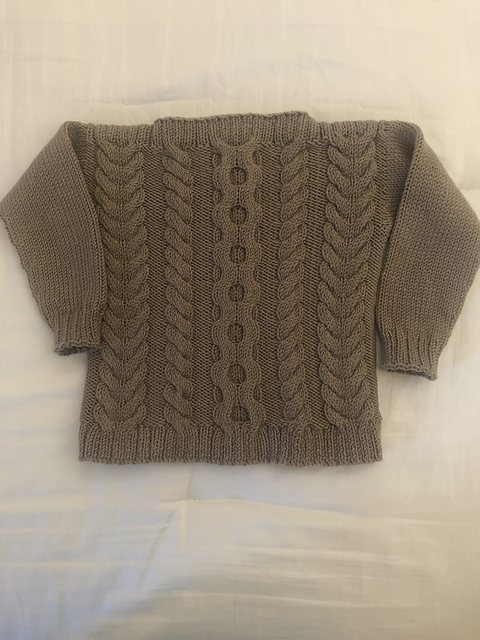 Straight Neck Cable Sweater