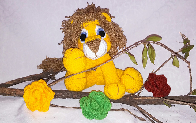 lion and flower