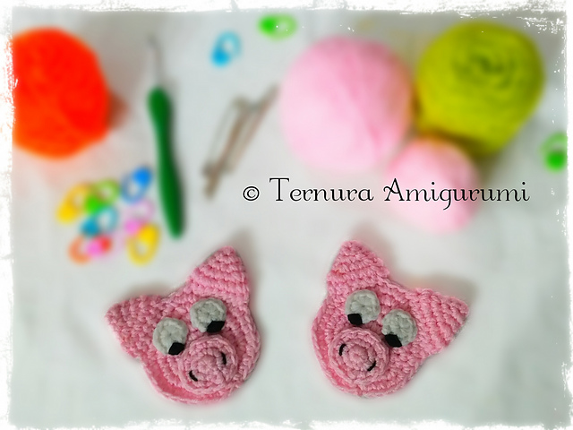 appliqué of pig