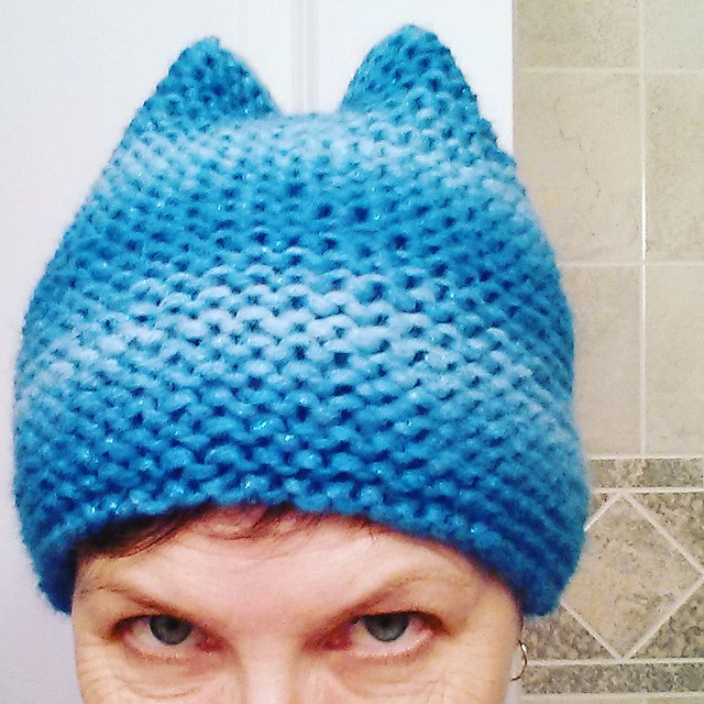 Garter Stitch Four Point Hat