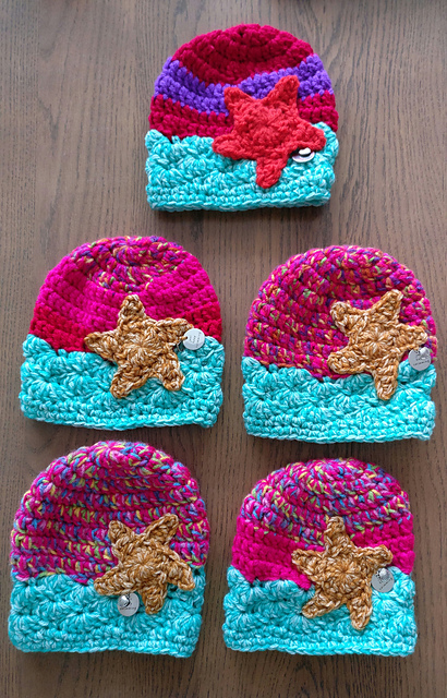 Zeemeerminnen muts/ mermaid hat