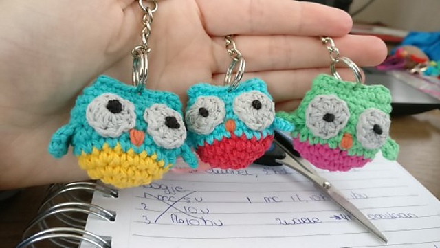 Uil sleutelhanger/ Owl keychain