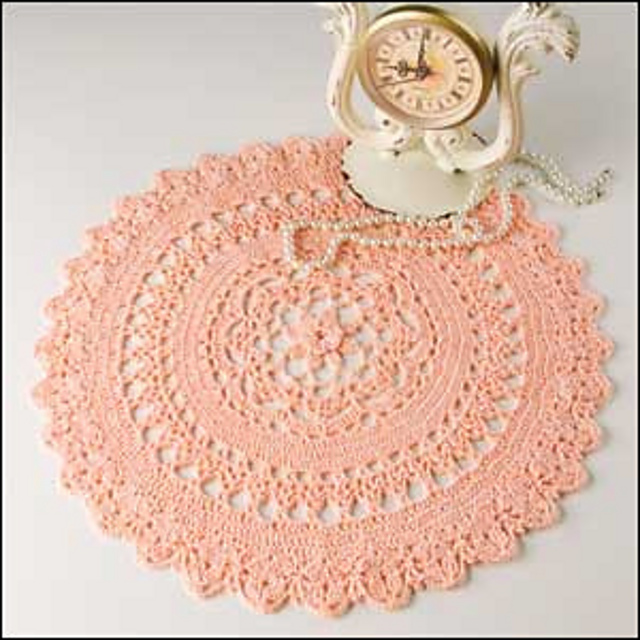 Peach Blossoms Doily