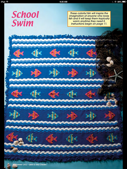 School Swim, Tropical Fish Afghan