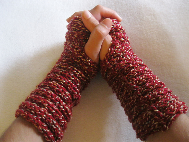 Acanalado Fingerless Mitts
