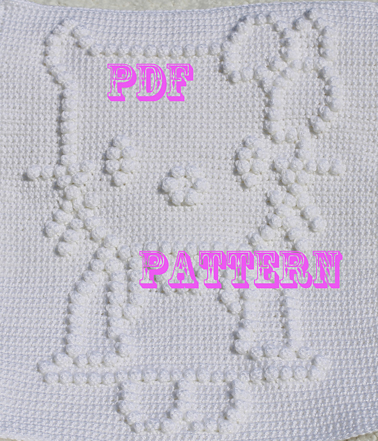 Ravelry Hello Kitty Snuggle Baby Blanket pattern by Marilyn Sehn