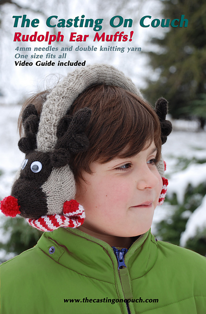 Rudolph Christmas Ear Muffs