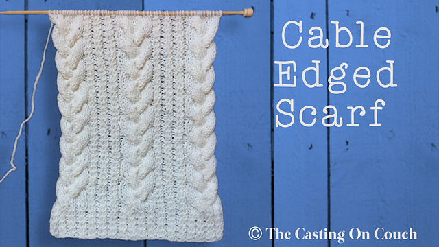 Three Cable Edged Scarves