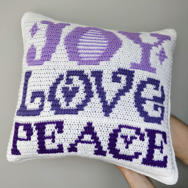Joy Love Peace Chair Cushion