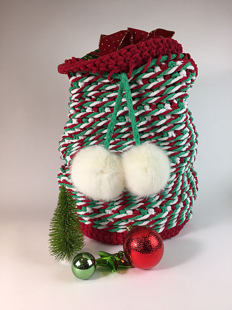 Candy Cane Santa Bag