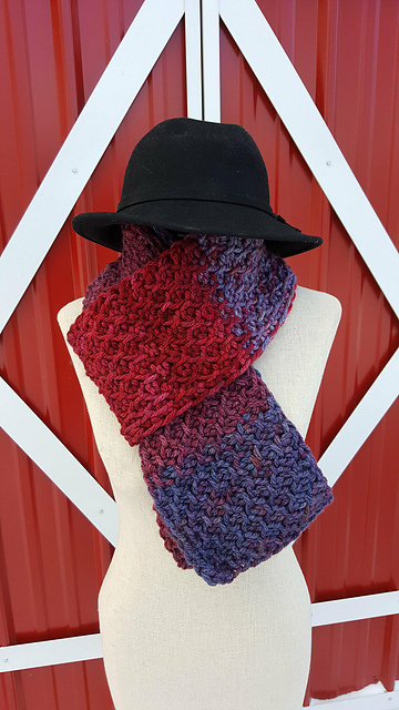 Tunisian Honeycomb Scarf