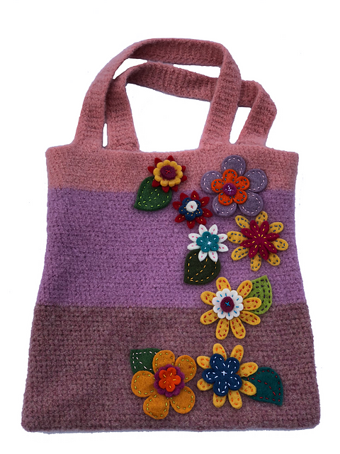 Felted Flower Bag