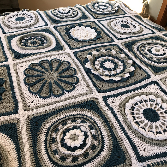 Flora Afghan Stitch Along