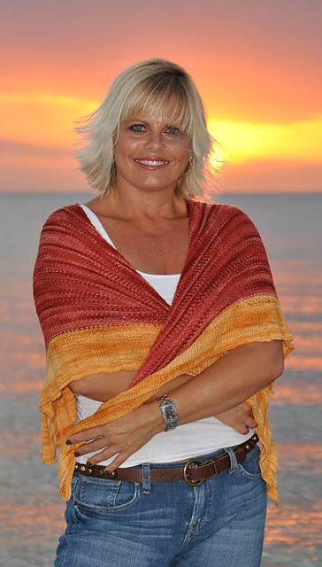 Princess Hibiscus Shawl Knit Version
