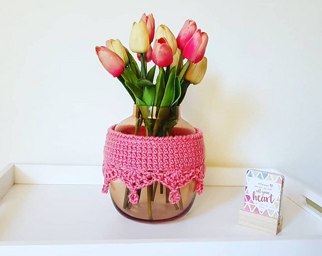 Boho Vase/ Pot/ Jar Cozy