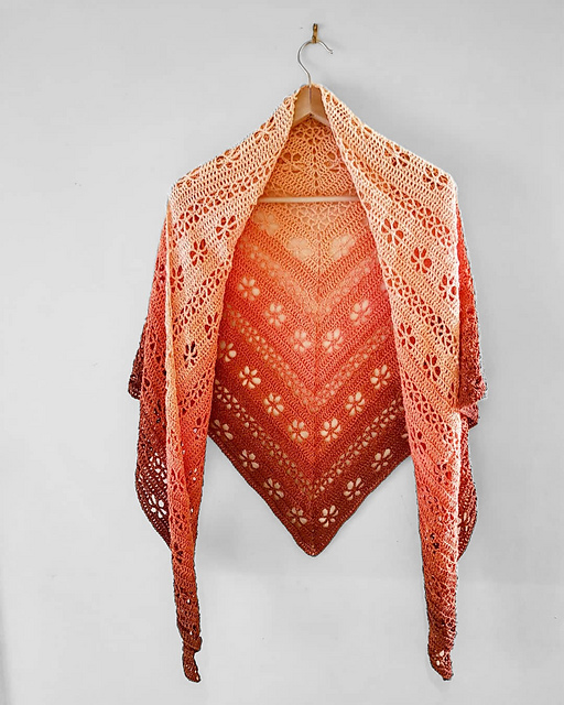 Ravelry: Easy Peasy Posy Shawl pattern by The Crochet Fix