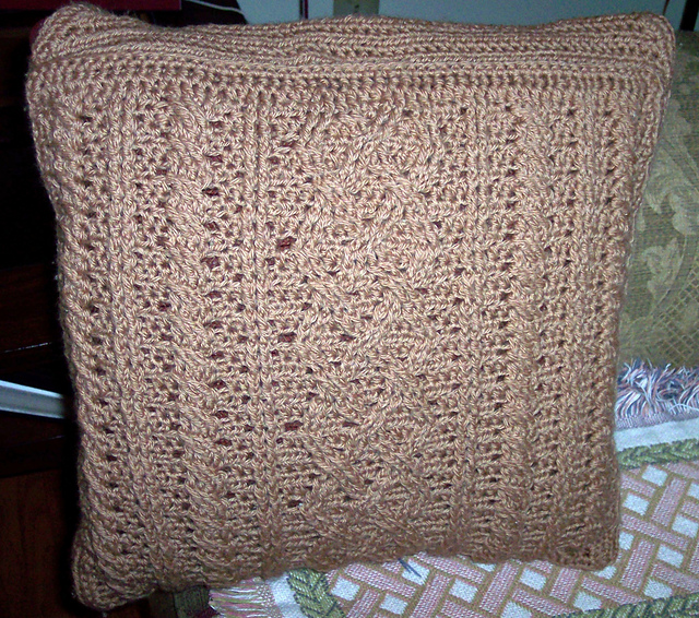 Cabled Couch Cushion