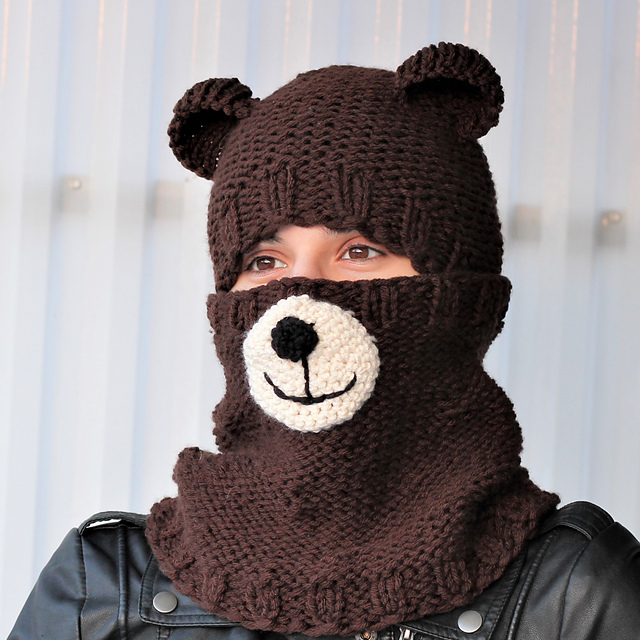 Bertie BEAR Set ( hat+cowl)
