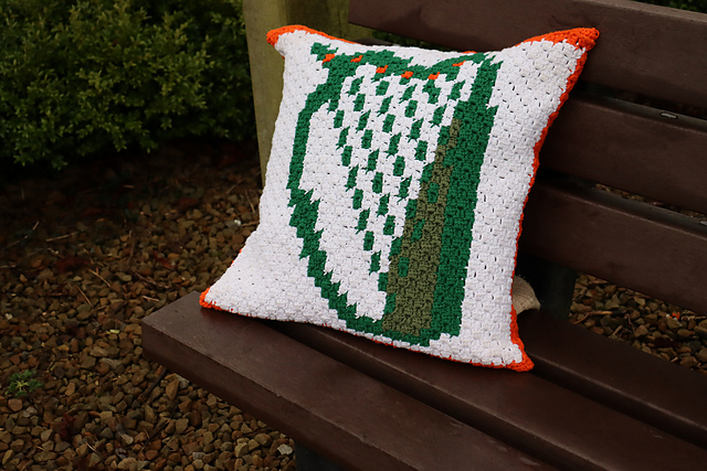 Irish Harp Cushion Cover