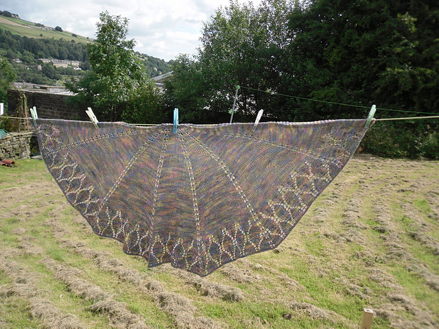 Semi Circular lace shawl