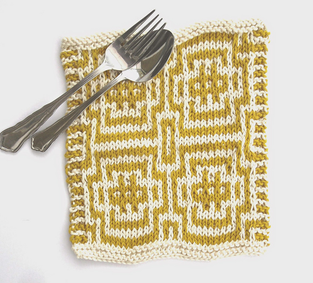 Scrummy Mosaic cotton dishcloth