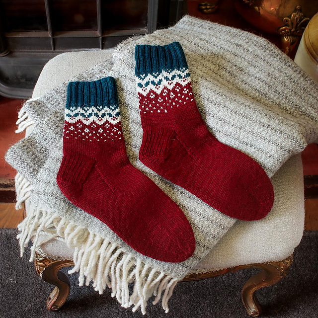 Festive Mistletoe Socks