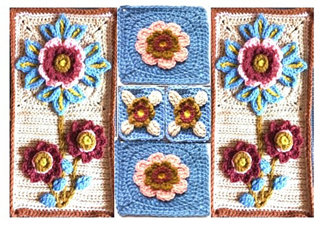 Ravelry: TULBAGH Floral Panel pattern by The Floral Hook
