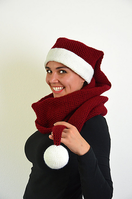 Christmas Scarf Hat