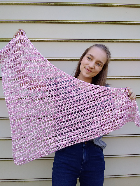 The Breezy Eyelet Shawl